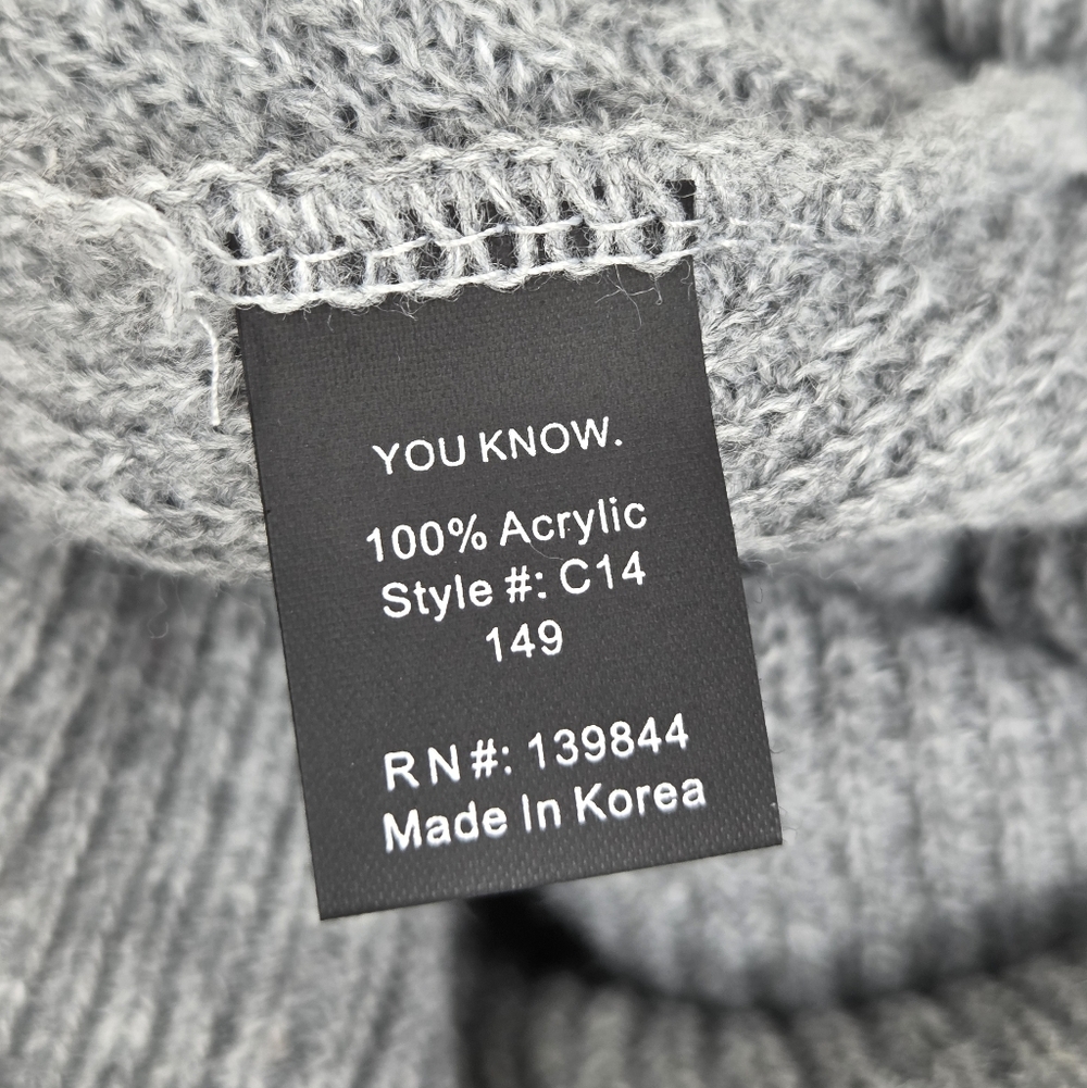 Salomon OS Gray Beanie "Snowbird" Acrylic-wool Knit - Picture 5 of 7